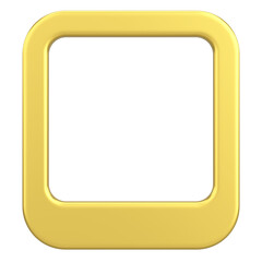 Profile box. Social media profile. 3D illustration.