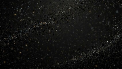 Abstract Black Glitter Background with Sparkle