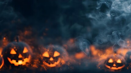 Halloween Jack-o-Lantern Smoke Background
