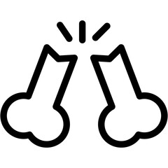 Broken, Broken Bone, Fracture, Accident Icon