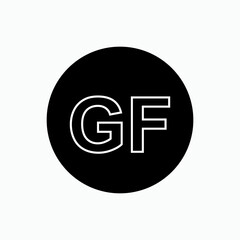 GF, Gluten Free Icon. Health Life Style. Applied for Design Element, Presentation, Website or Apps