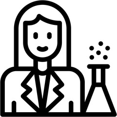 Chemist, Professions And Jobs, Profession, Flask, Health Icon