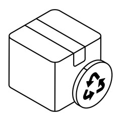 An editable design icon of carton