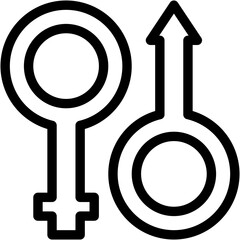 Gender, Sex, Male And Female, Sex Symbol, Shapes and Symbols Icon