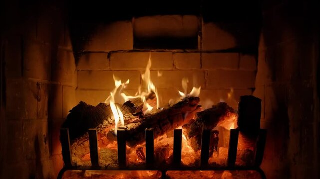 4k burning fire video