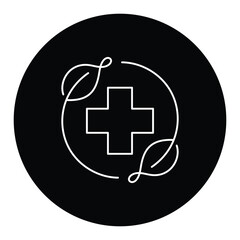 Natural Healing Icon – Symbolizing Eco-Friendly Healthcare and Medical Wellness