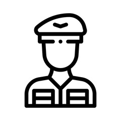 Soldier line icon