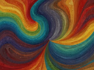 Abstract swirling colors in warm and cool tones.