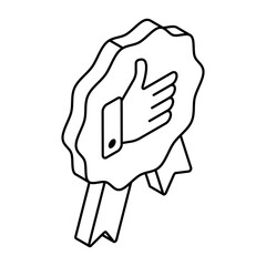 Feedback icon, editable vector