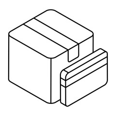 An editable design icon of carton
