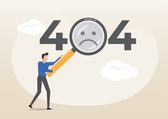 Concept 404 Error Page or File not found for web page,