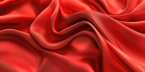 Obraz premium Abstract layers of silk folded drapery background. Levitating cloth design. 3d render illustration style.