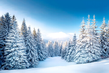 Naklejka premium Winterlicher Wald 