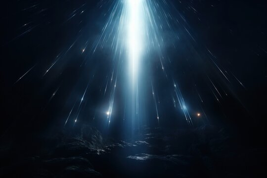 Blue light effect backdrop