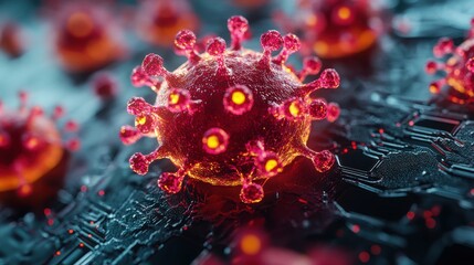 security breach cyber security virus attack and breach 3d illustration