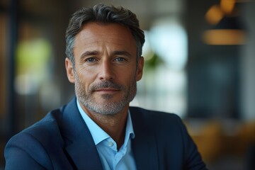 Fototapeta premium Professional Middle-Aged Manager in a Business Meeting