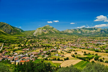 Teggiano, panorama del Vallo di Diano,Salerno,Campania,Italy