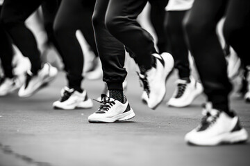 Dance group of participants of the street dance festival.