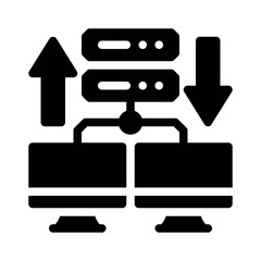 mesh network glyph icon