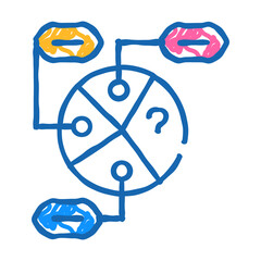 strategy and analysis doodle icon sketch vector. strategy and analysis sign. isolated symbol illustration