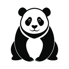 Panda Silhouette vector art file, Panda Silhouette art illustration .