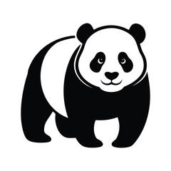 Panda Silhouette vector art file, Panda Silhouette art illustration .