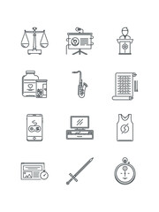 Set of icons for business, set of icons for web design, vector illustration