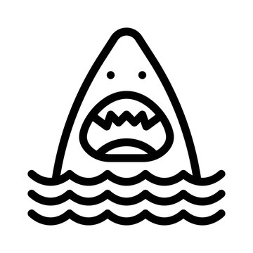 recommend clip art: shark line icon