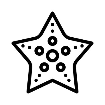 recommend clip art: starfish line icon