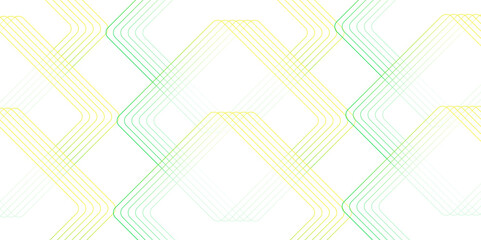 Abstract background with green & yellow square shapes. Background DESIGN for desktop blue square stroke box, transparent object, vector, pattern design, pixel. Digital Data Connectivity Technology and