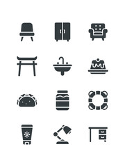 Set of icons for web design, vector illustration