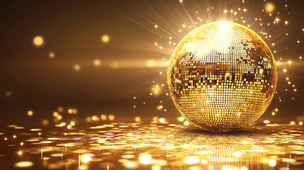 Golden Radiance Across the Night: A Vivid Symphony of Light and Color in a Cosmic Dance, Celebrating the Ethereal Beauty of Illuminated Spheres in a Seamless Fusion of Art and Technology