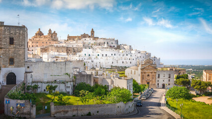Fototapeta premium Ostuni white town skyline, Brindisi, Apulia, Italy.