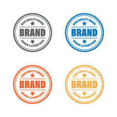 brand stamp circle banner isolated