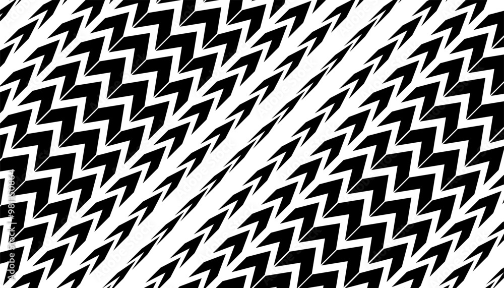 Poster black and white abstract geometric pattern. with sharp arrows shape. vector format illustration