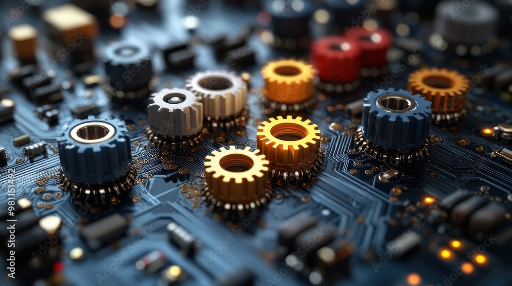 Aufkleber standard quality control certification business technology internet and networking concept 3d illust