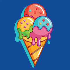 ice cream vector set clipart design