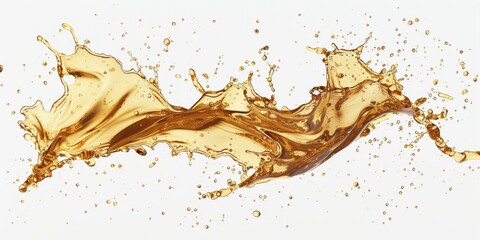 A splash of liquid on a white surface