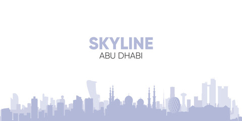 United Arab Emirates skyline detailed silhouette. Vector illustration