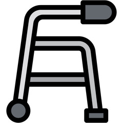 Vector Icon Walker, Hospital, Health Care, Support, Injury