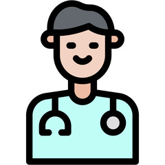 Vector Icon Doctor, User, Avatar, Profession And Job, Healthcare And Medical