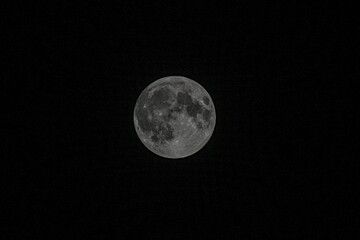 Full moon in the night sky