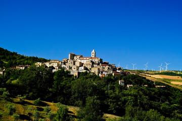 Fototapeta premium Cancellara, l'antico borgo ed il castello,Potenza,Basilicata