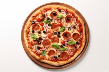 Pizza plate food mozzarella.