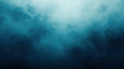 Obraz premium A subtle grainy gradient moving from dark teal to pale blue creating a calming abstract background