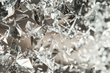 A close-up view of a collection of broken glass shards