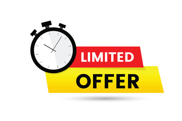 Limited offer vector illustration with white background