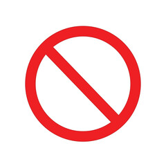 no flat icon vector illustration