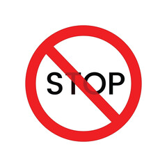 Stop flat icon vector illustration