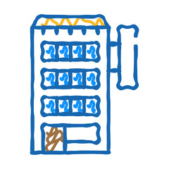 hotel building doodle icon sketch vector. hotel building sign. isolated symbol illustration